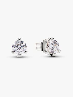 Pandora Nova 14k White Gold Lab-grown Diamond Earrings